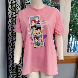 BTS Boys KPop Band T Shirt, Used